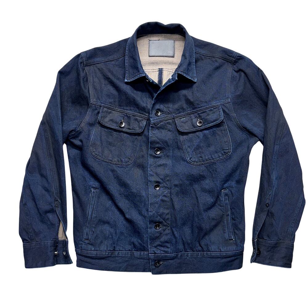 Taylor Stitch Long Haul Denim Jacket 40 Med Indigo Trucker Organic Cotton Work